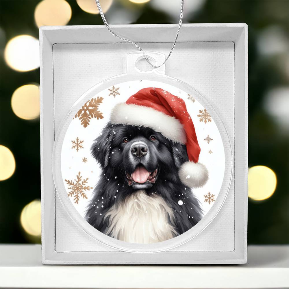 Christmas Dog - Newfoundland - Acrylic Ornament