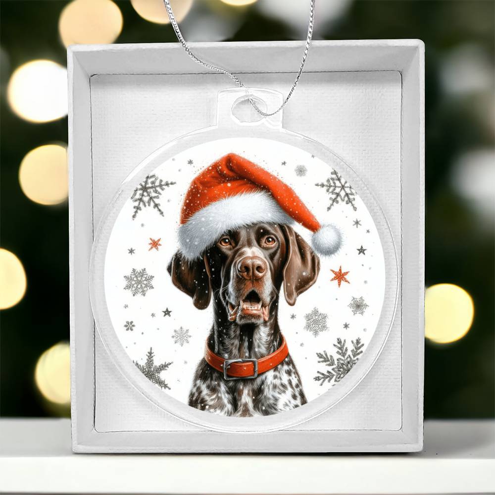 Christmas Dog - German Shorthaired Pointer - Acrylic Ornament