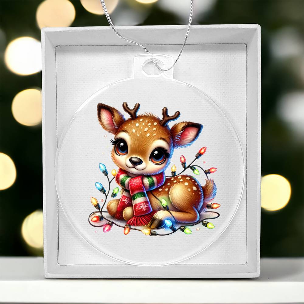 Cute Christmas Reindeer 025 - Acrylic Ornament
