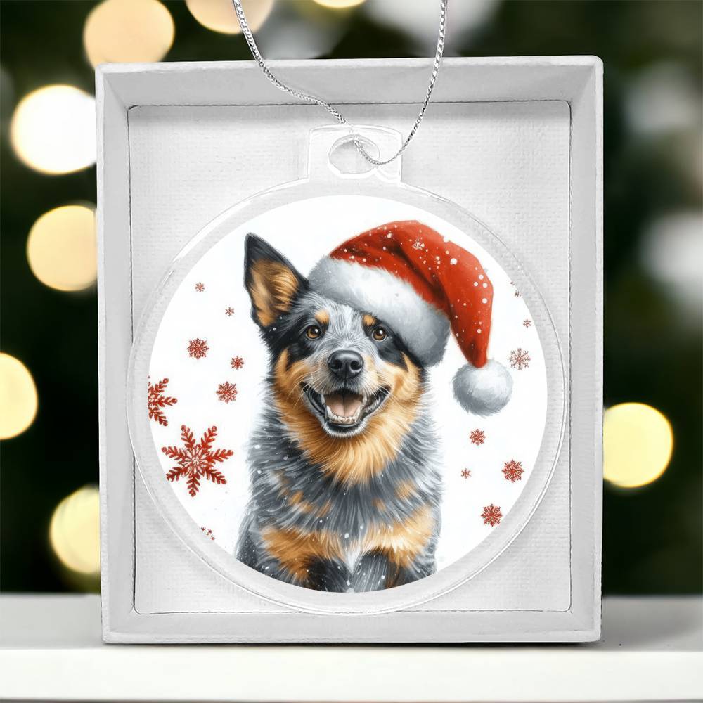 Christmas Dog - Australian Stumpy Tail Cattle Dog - Acrylic Ornament