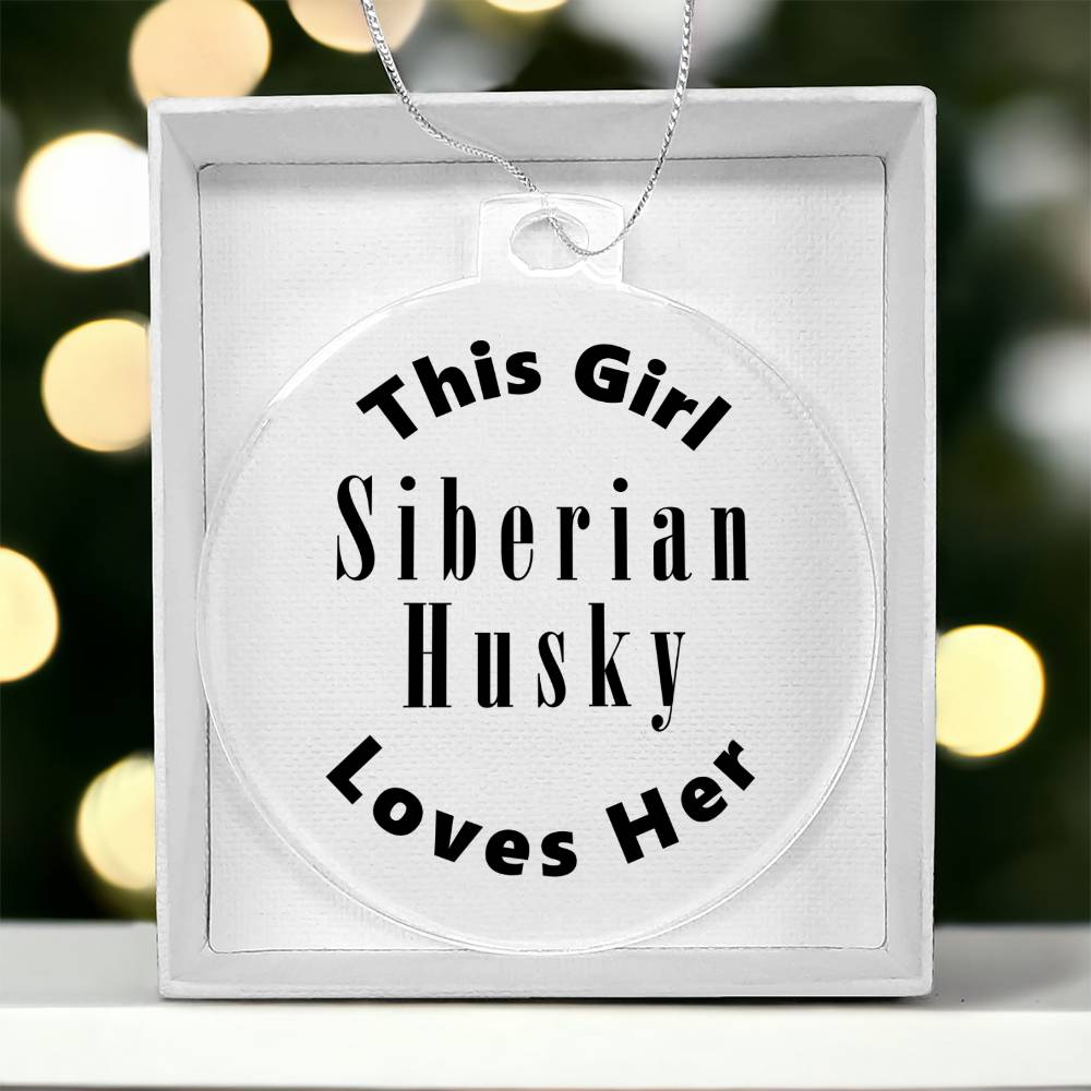 Siberian Husky - Acrylic Ornament