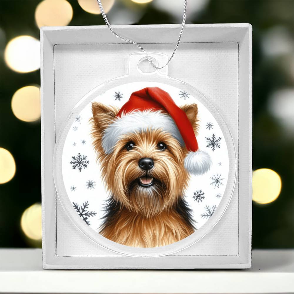 Christmas Dog - Norfolk Terrier - Acrylic Ornament