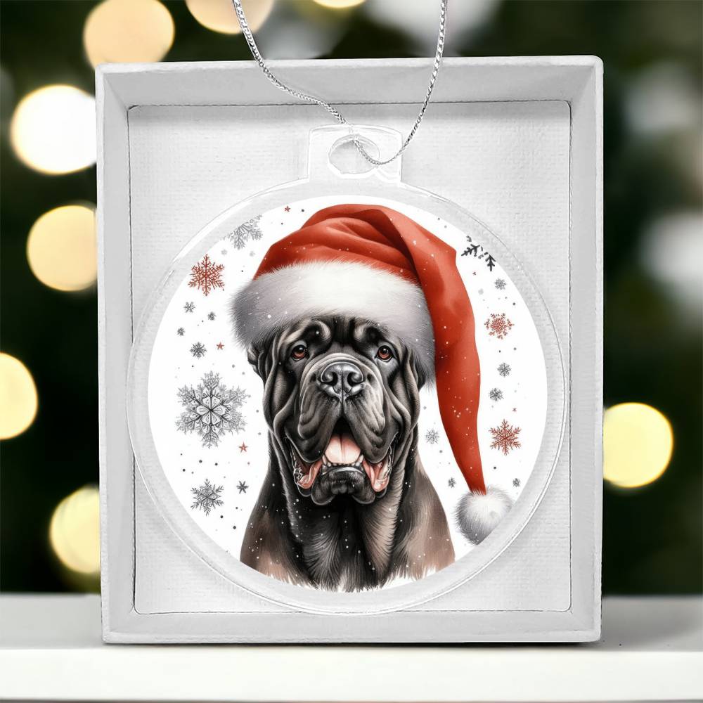 Christmas Dog - Cane Corso - Acrylic Ornament