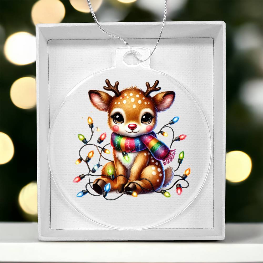 Cute Christmas Reindeer 023 - Acrylic Ornament