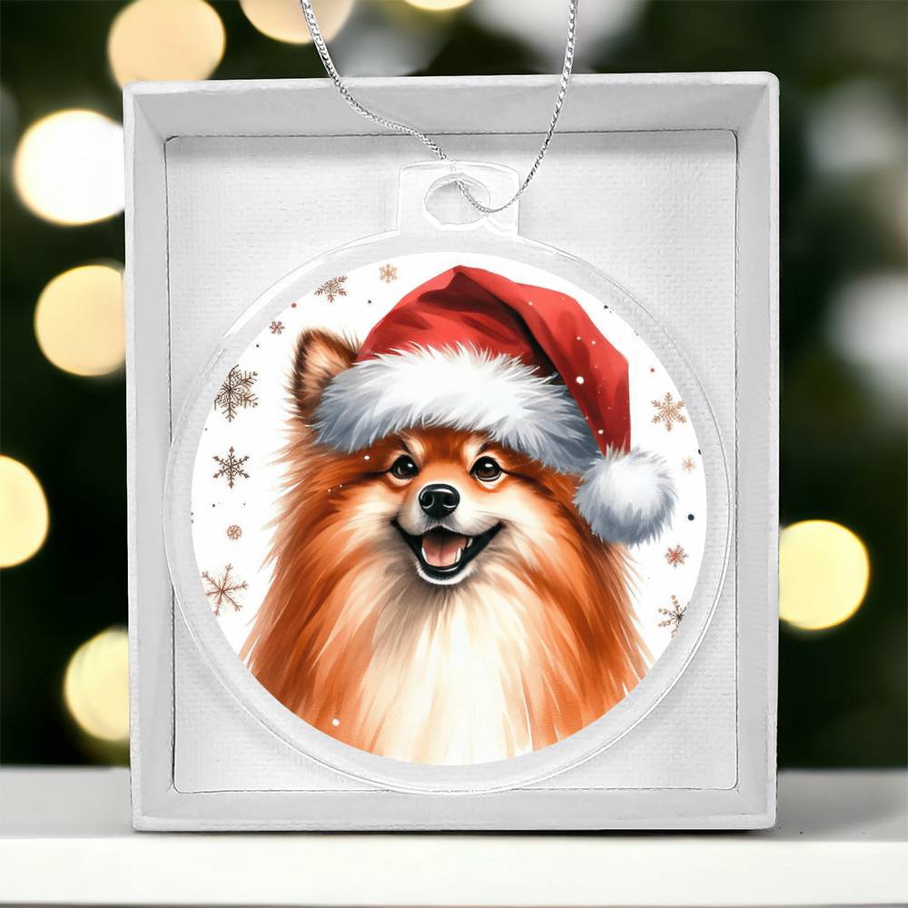 Christmas Dog - Finnish Spitz - Acrylic Ornament