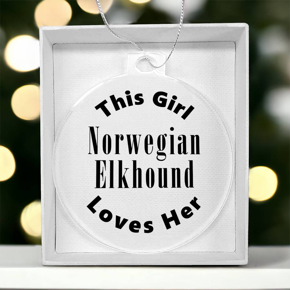 Norwegian Elkhound - Acrylic Ornament
