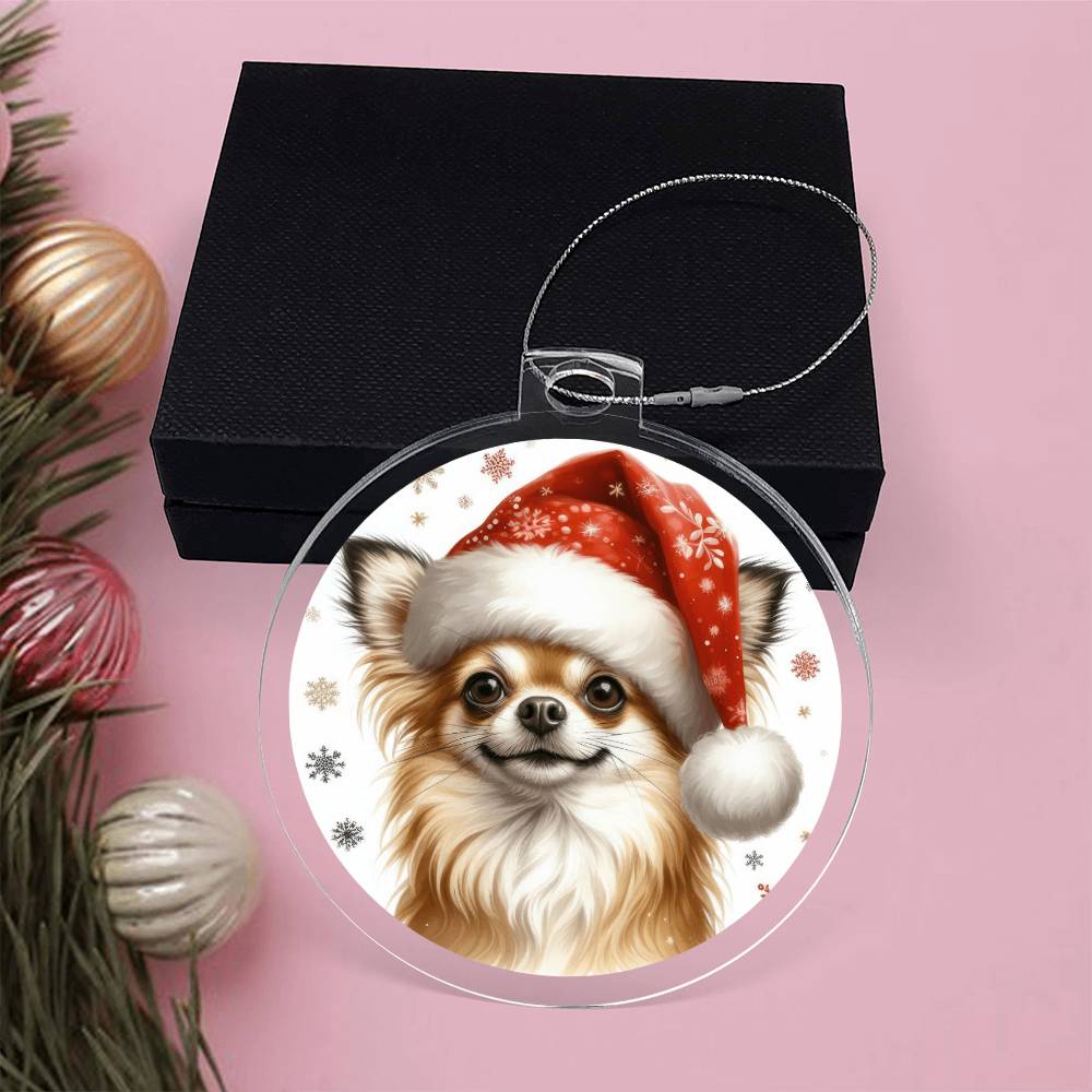 Christmas Dog - Chihuahua - Acrylic Ornament