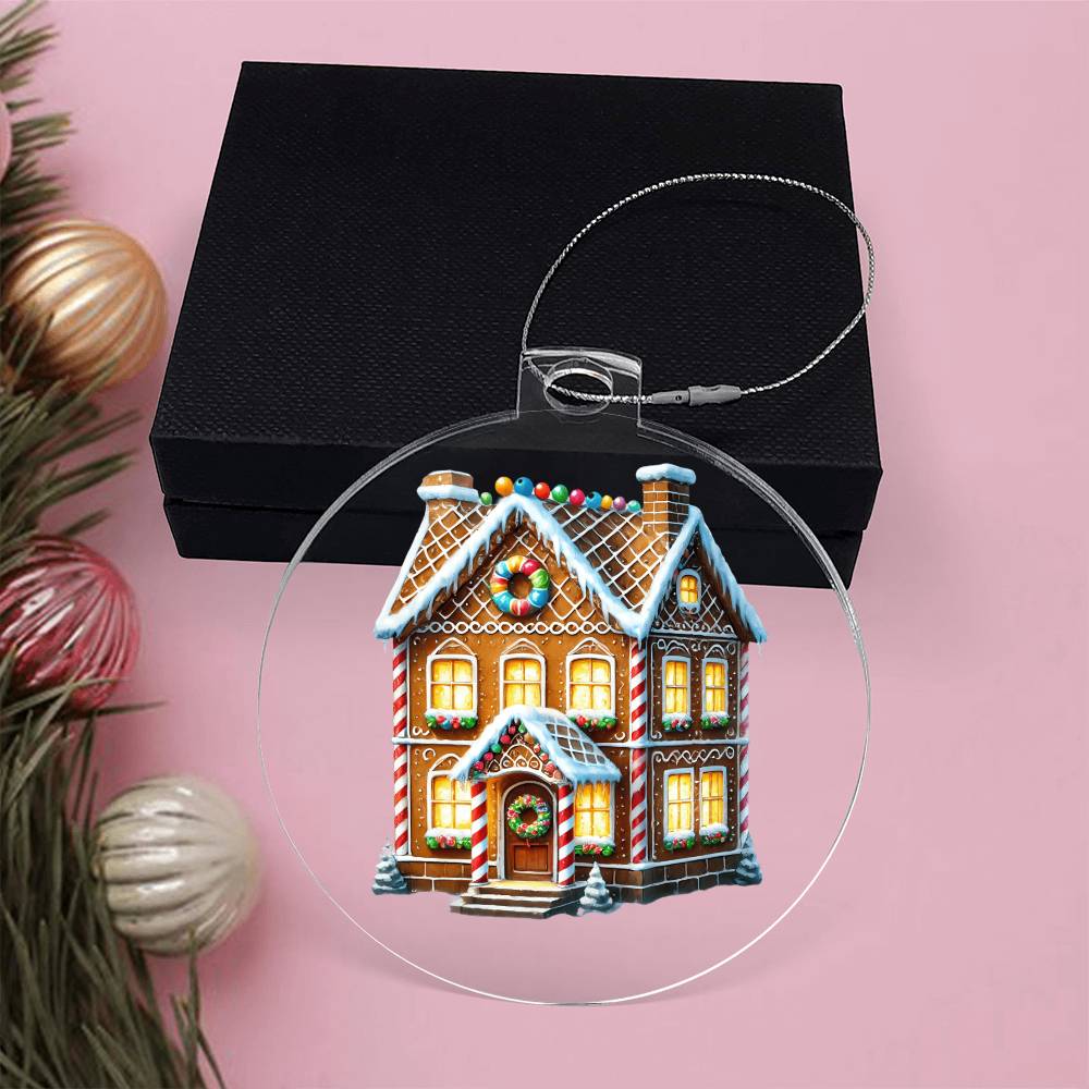 Christmas Gingerbread House 011 - Acrylic Ornament