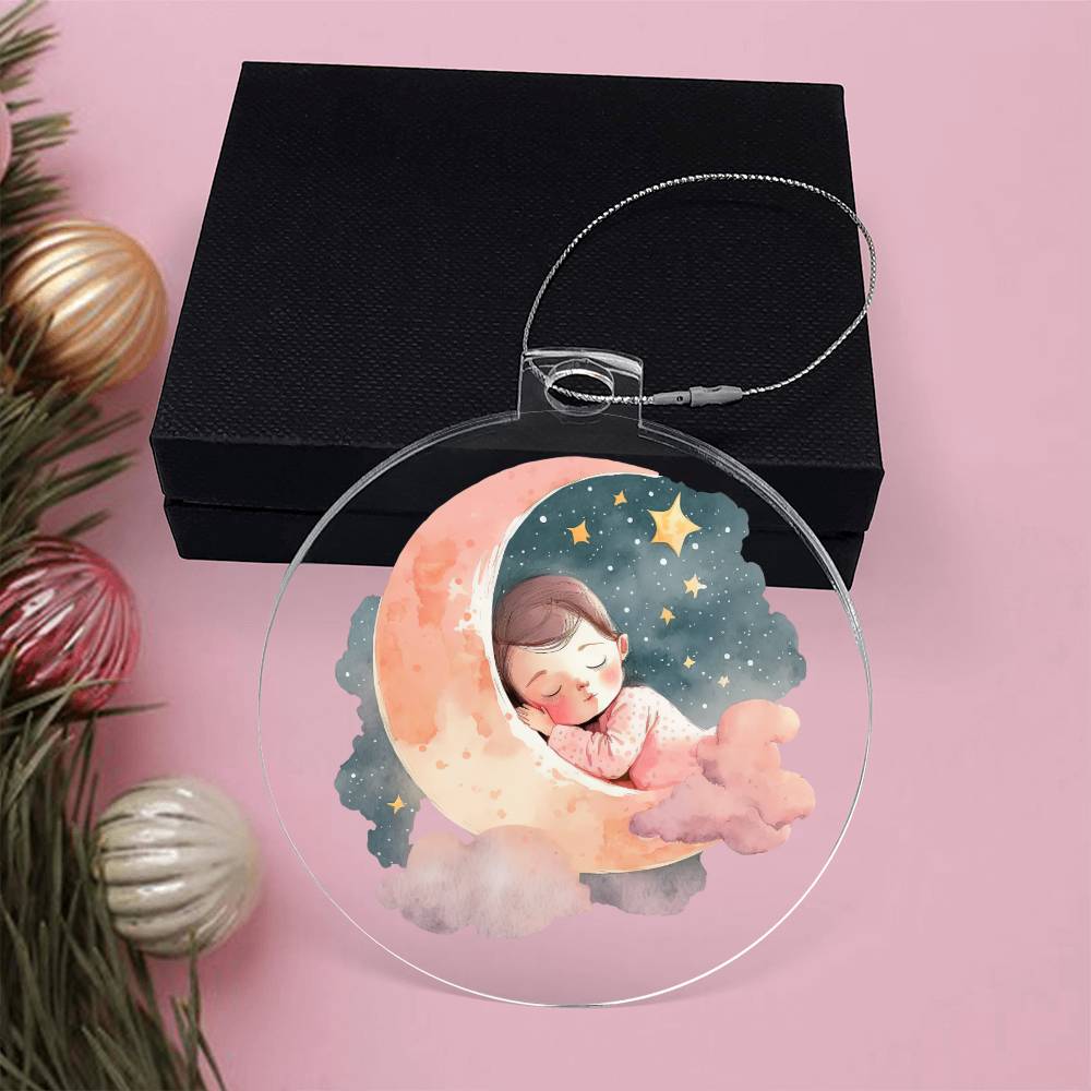 Sweet Dreams Baby Girl (Watercolor) 01 - Acrylic Ornament