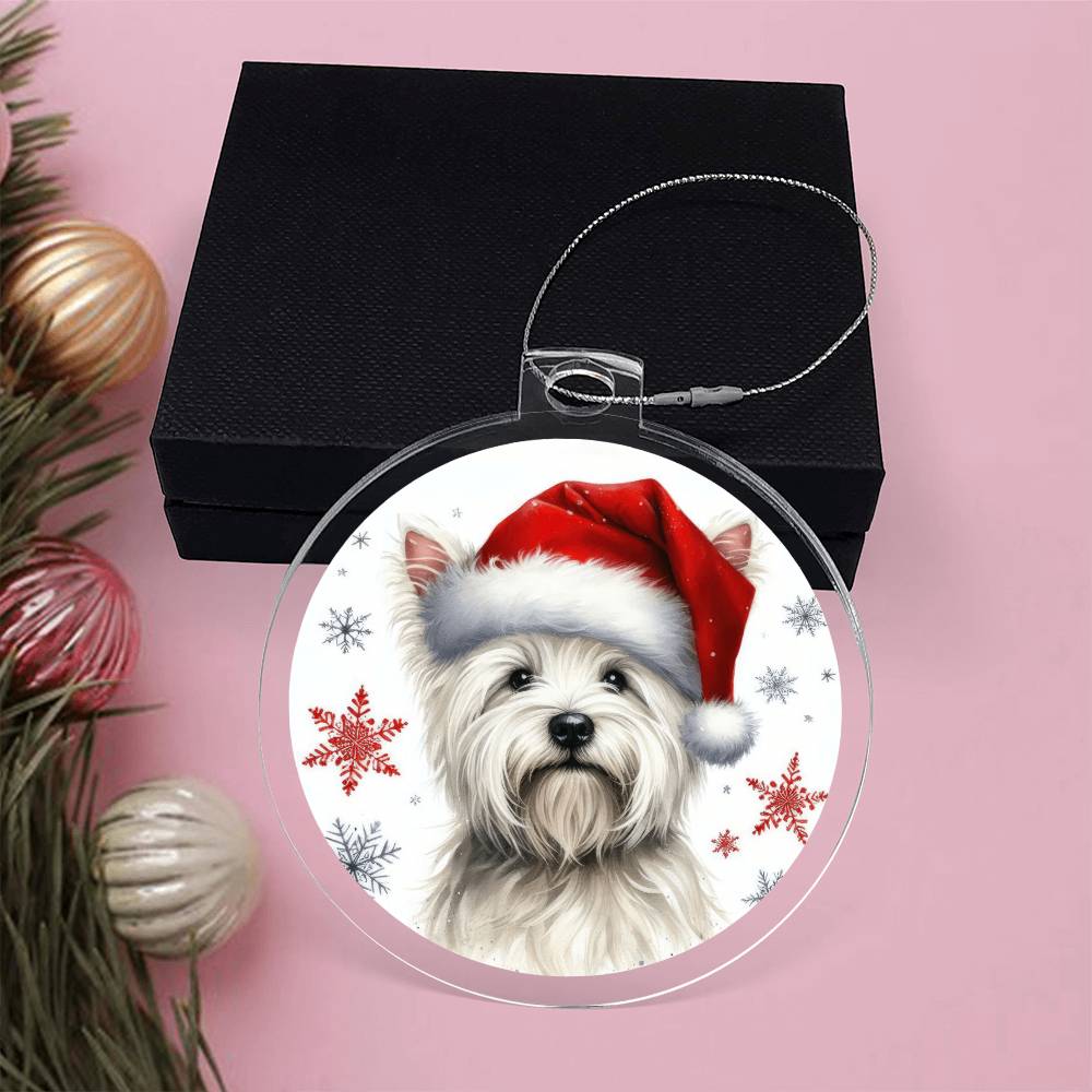 Christmas Dog - West Highland White Terrier - Acrylic Ornament