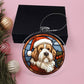 Dog Stained Glass Christmas Design 034 - Acrylic Ornament