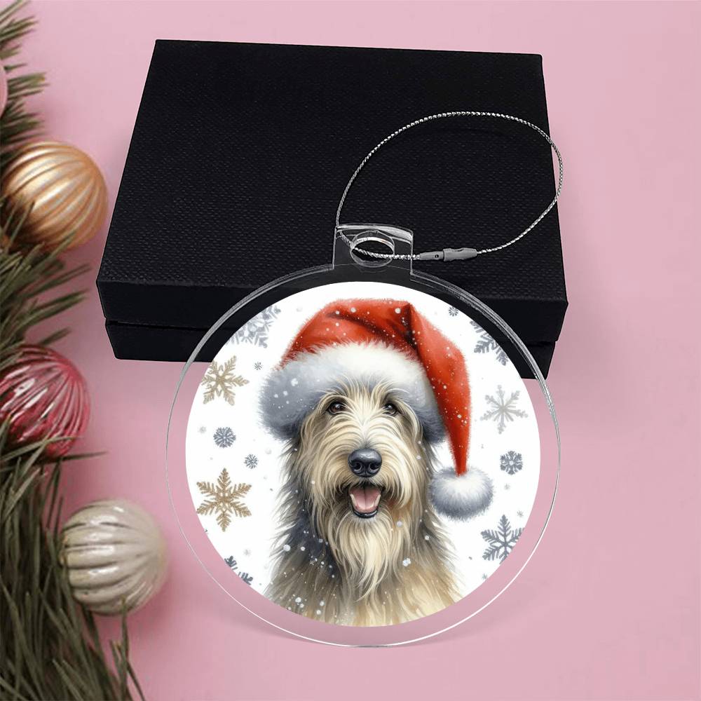 Christmas Dog - Irish Wolfhound - Acrylic Ornament