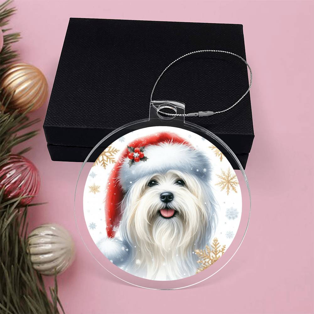 Christmas Dog - Coton De Tulear - Acrylic Ornament