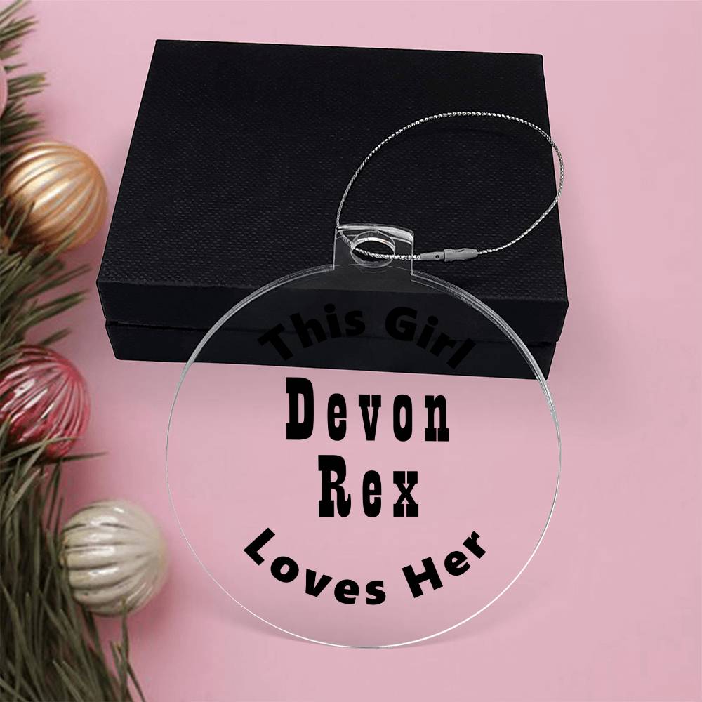 Devon Rex - Acrylic Ornament