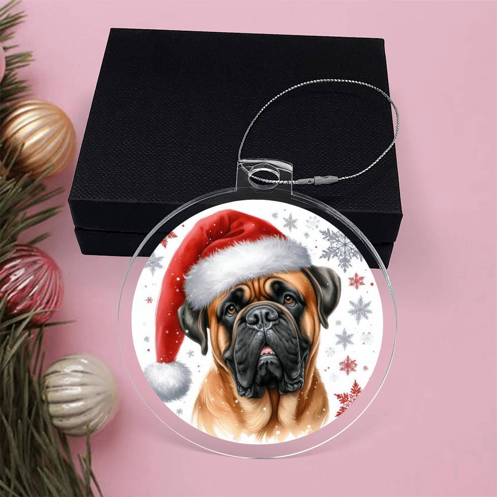 Christmas Dog - Bullmastiff - Acrylic Ornament