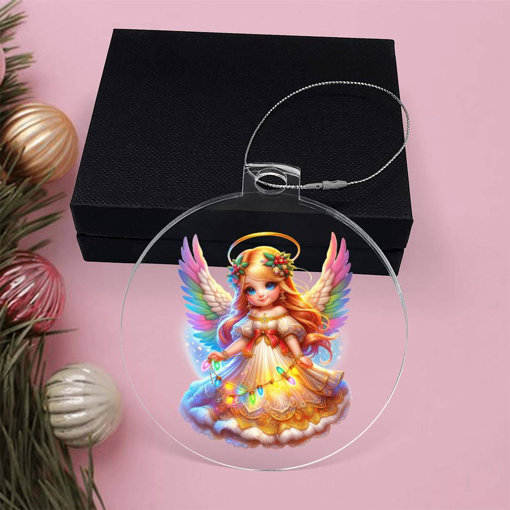Cute Christmas Angel 005 - Acrylic Ornament
