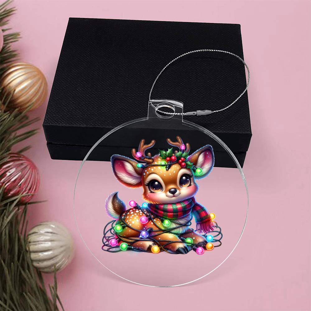 Cute Christmas Reindeer 027 - Acrylic Ornament