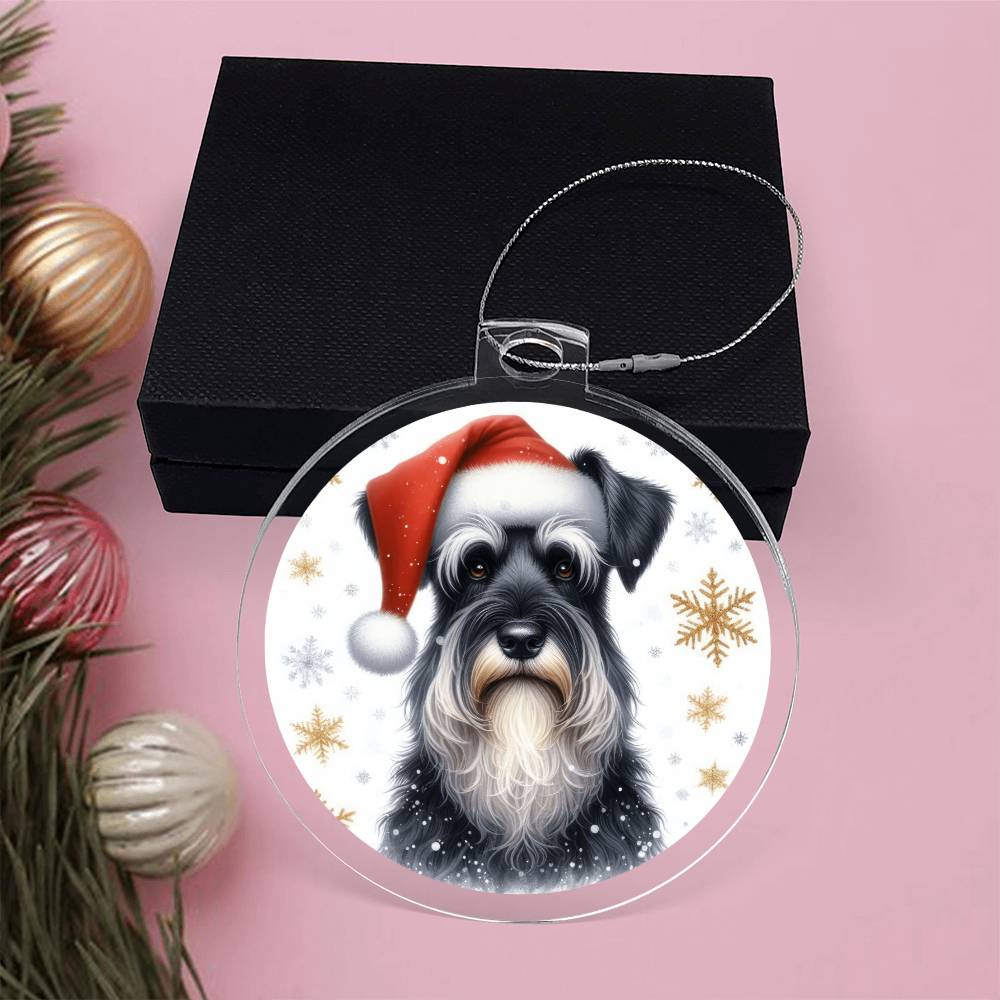 Christmas Dog - Giant Schnauzer - Acrylic Ornament