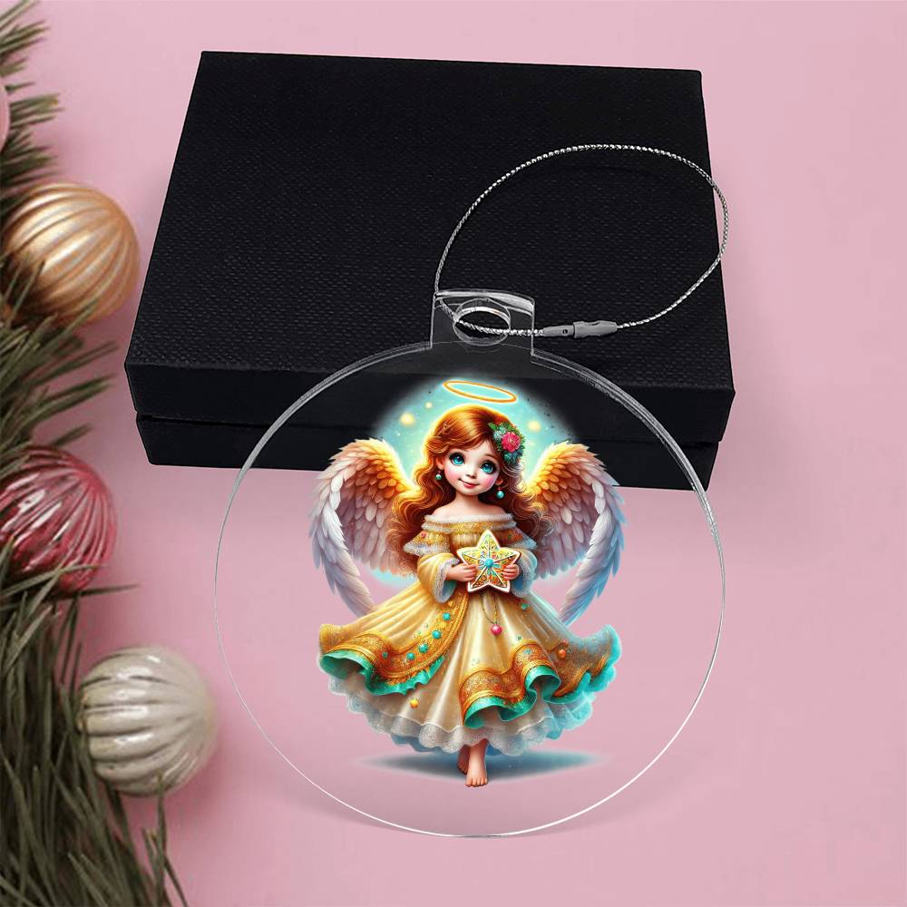 Cute Christmas Angel 007 - Acrylic Ornament