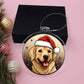 Dog Stained Glass Christmas Design 027 - Acrylic Ornament