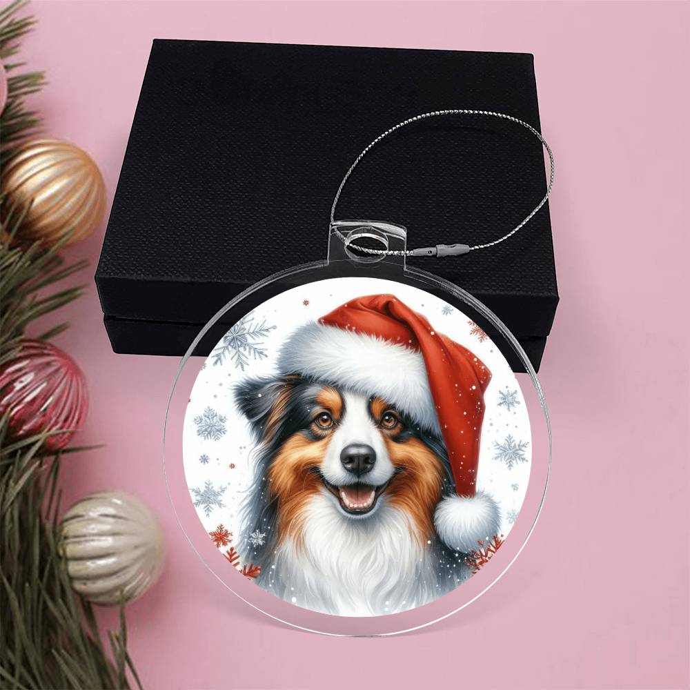 Christmas Dog - Australian Shepherd - Acrylic Ornament