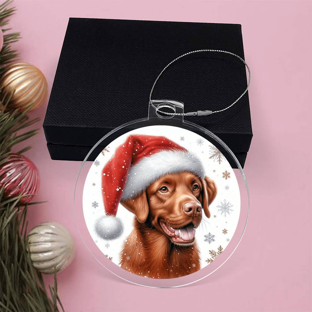 Christmas Dog - Chesapeake Bay Retriever - Acrylic Ornament