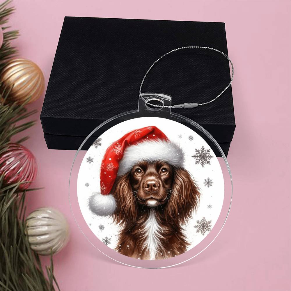 Christmas Dog - Boykin Spaniel - Acrylic Ornament