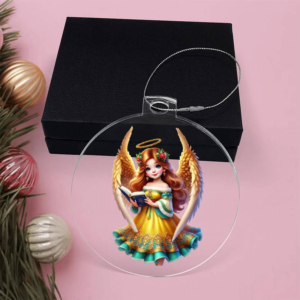 Cute Christmas Angel 014 - Acrylic Ornament