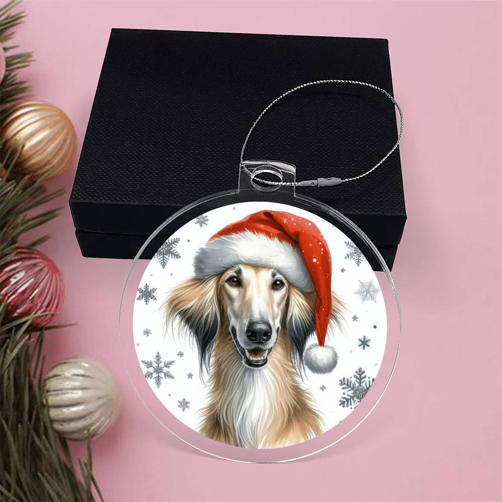 Christmas Dog - Sloughi - Acrylic Ornament