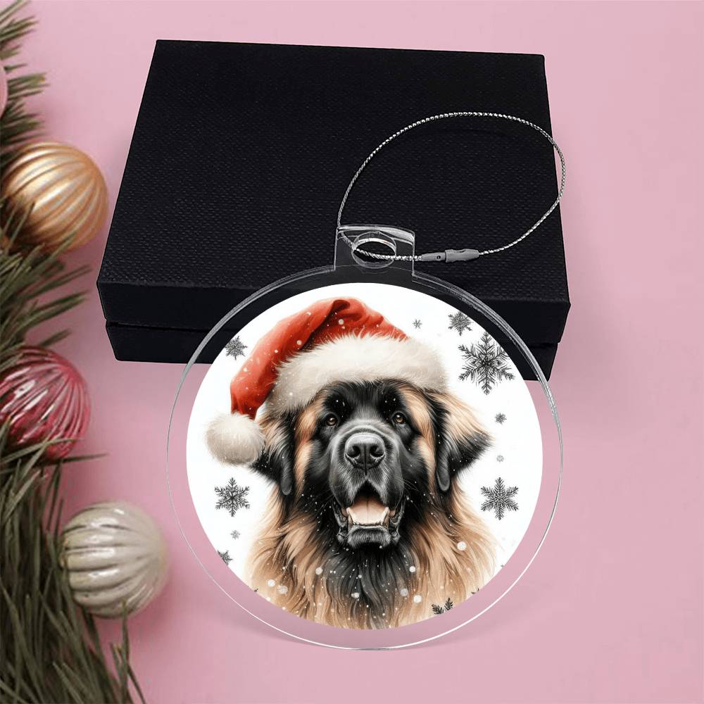 Christmas Dog - Leonberger - Acrylic Ornament