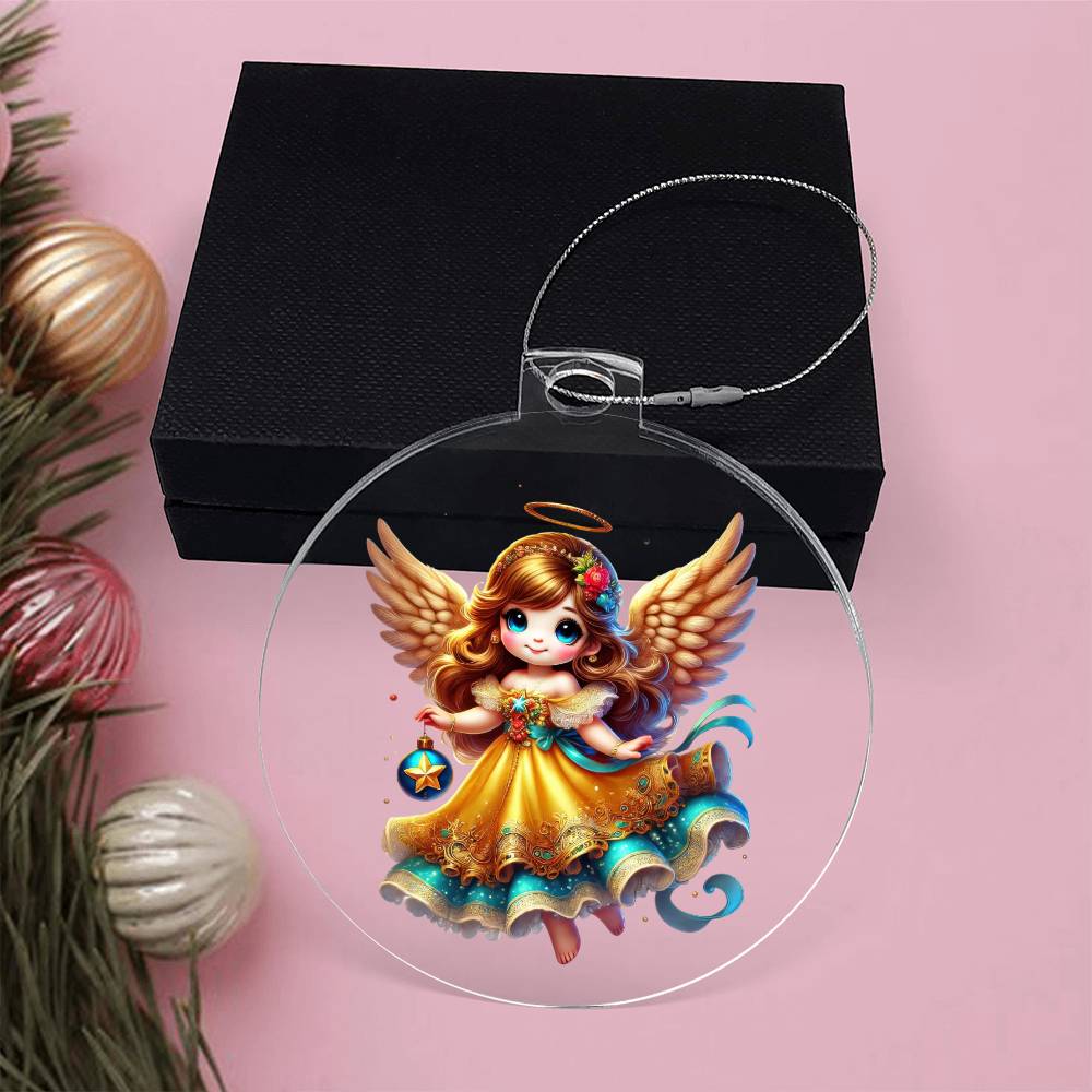 Cute Christmas Angel 023 - Acrylic Ornament