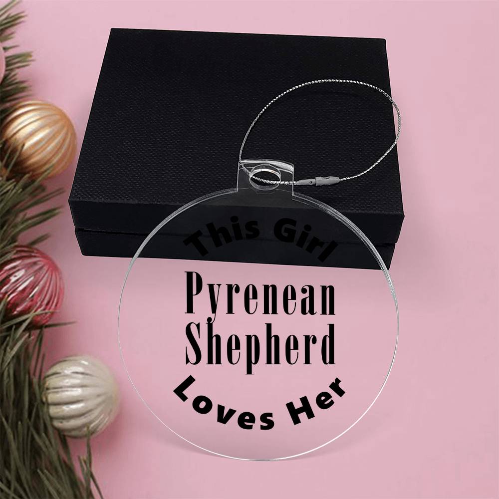 Pyrenean Shepherd - Acrylic Ornament
