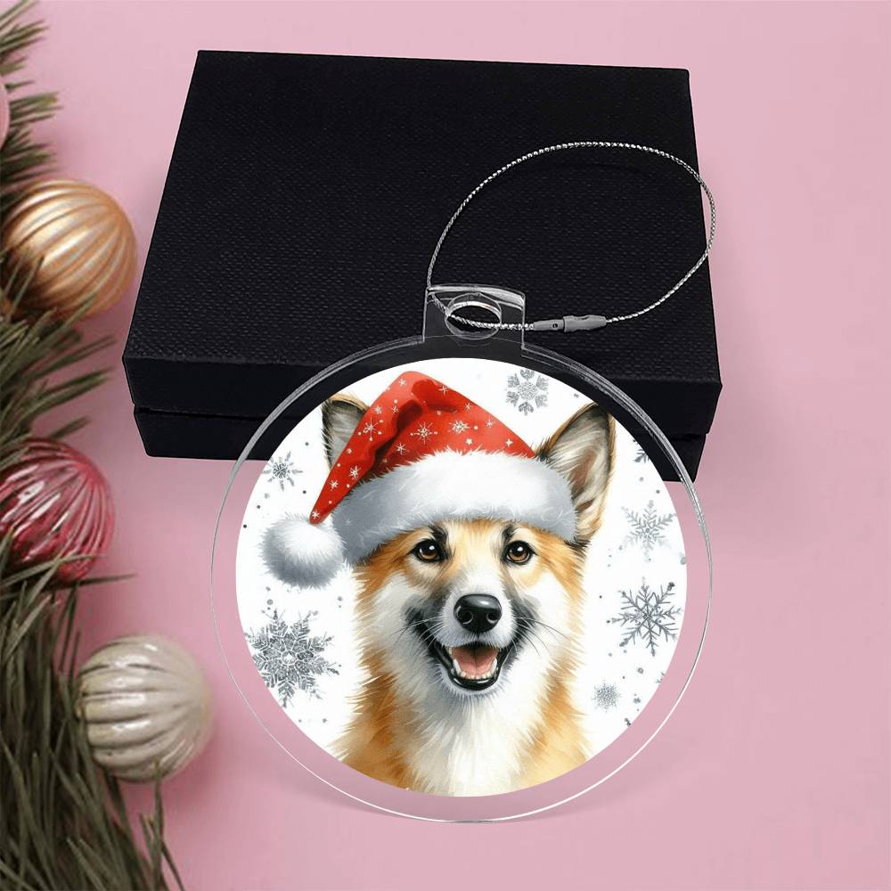 Christmas Dog - Canaan - Acrylic Ornament