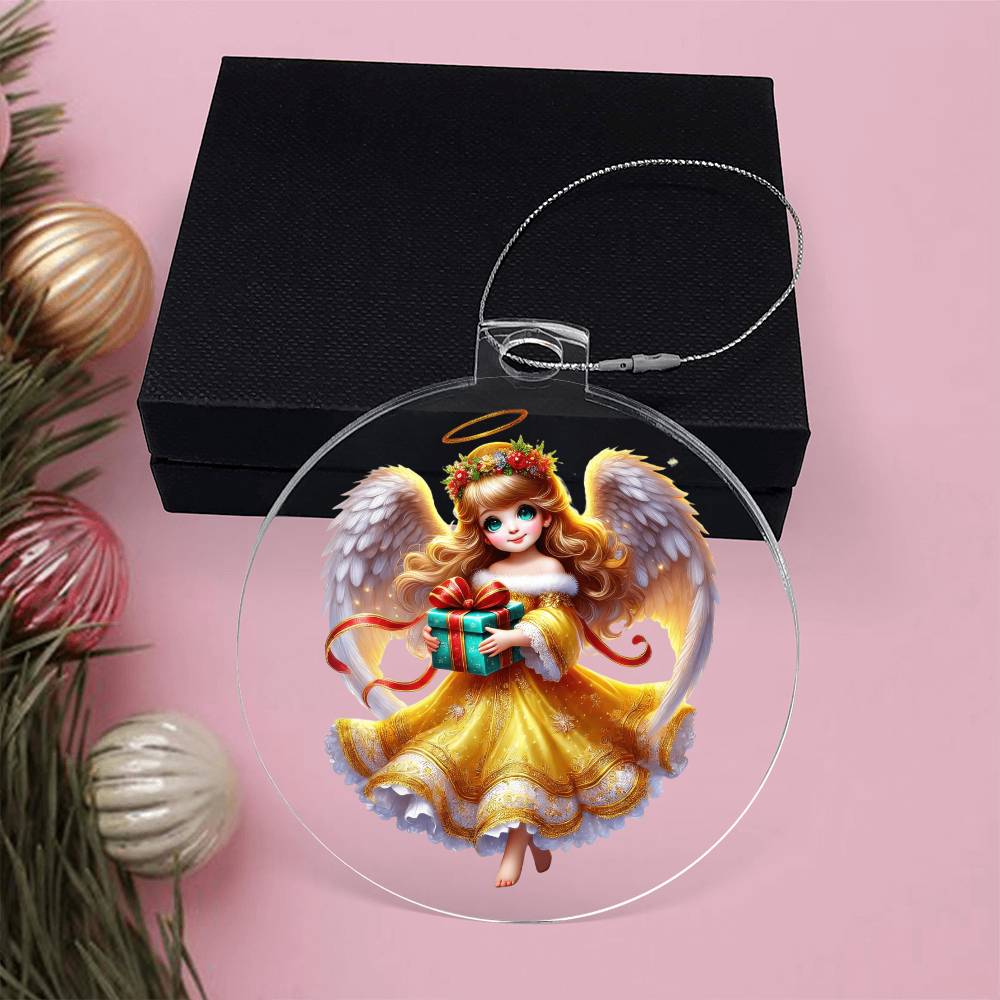 Cute Christmas Angel 024 - Acrylic Ornament