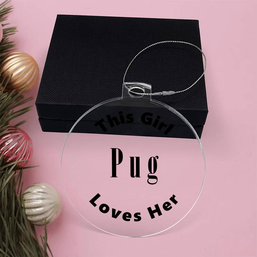 Pug - Acrylic Ornament