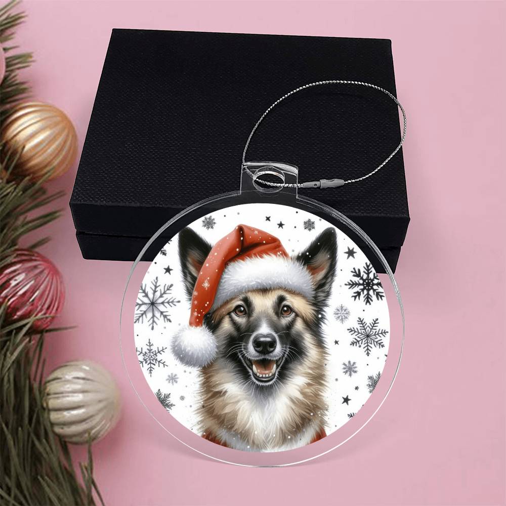 Christmas Dog - Mudi - Acrylic Ornament