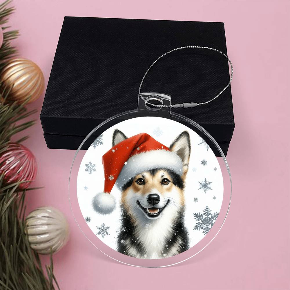 Christmas Dog - Swedish Vallhund - Acrylic Ornament