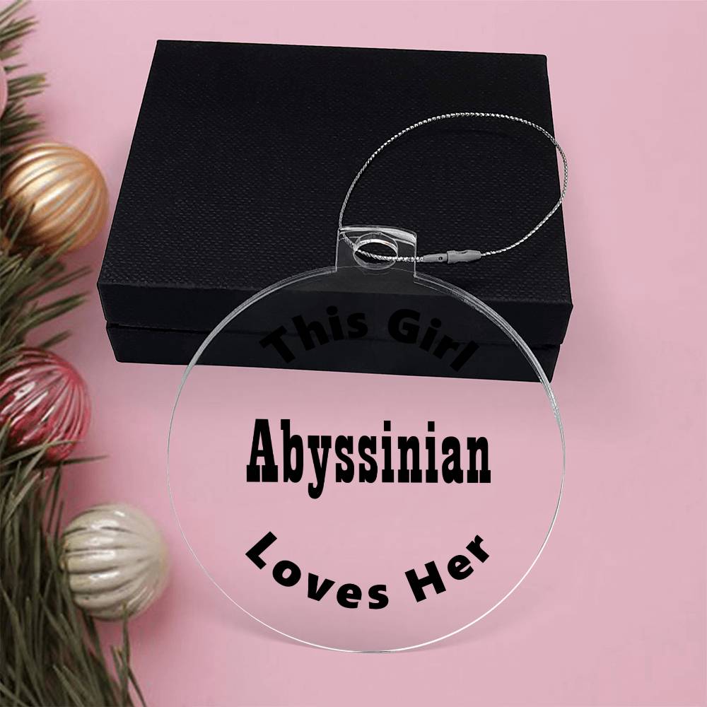 Abyssinian - Acrylic Ornament