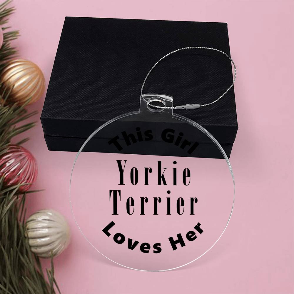 Yorkie Terrier - Acrylic Ornament