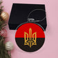 Stylized Tryzub And Red-Black Flag - Acrylic Ornament