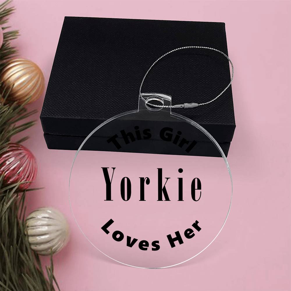 Yorkie - Acrylic Ornament