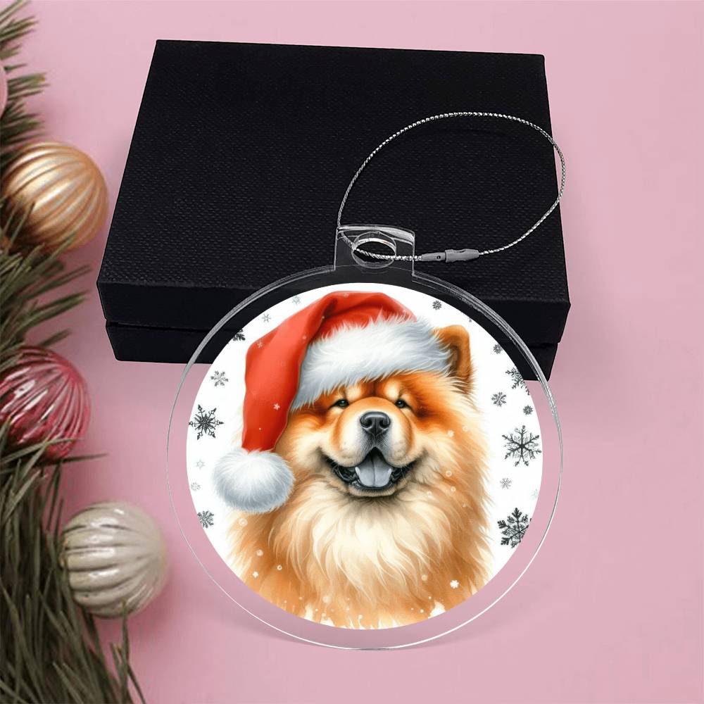 Christmas Dog - Chow Chow - Acrylic Ornament
