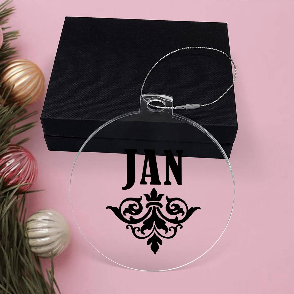 Jan v01 - Acrylic Ornament