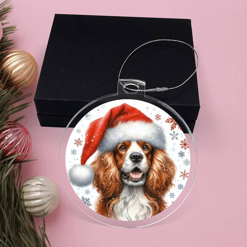 Christmas Dog - Welsh Springer Spaniel - Acrylic Ornament