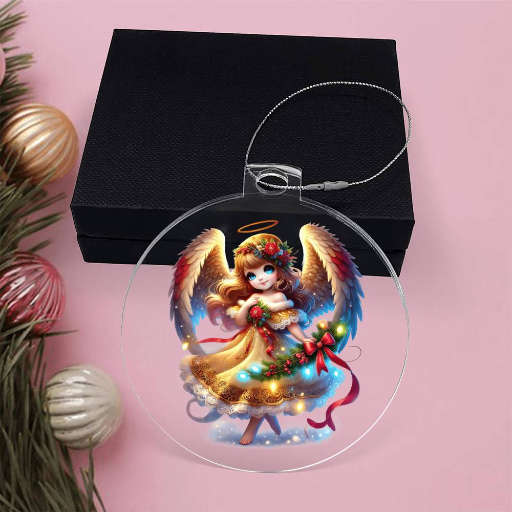 Cute Christmas Angel 008 - Acrylic Ornament