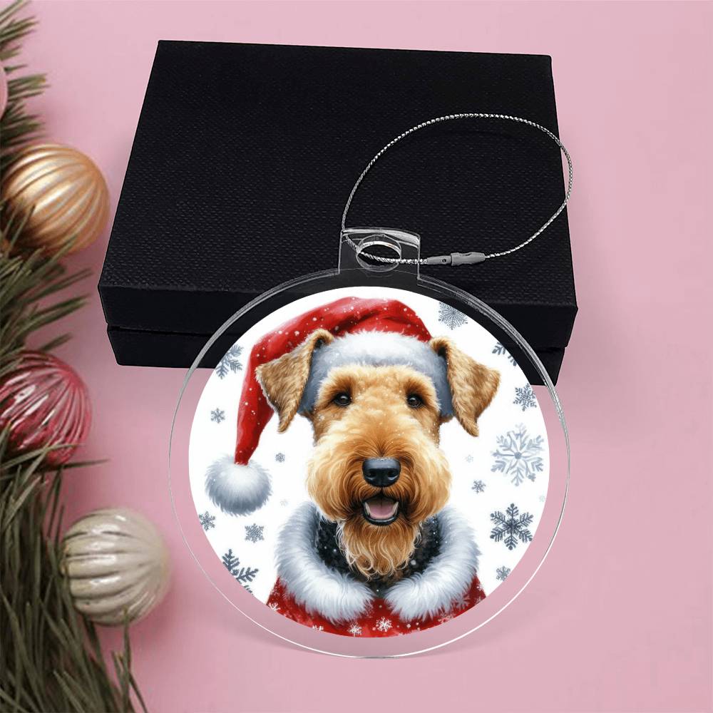 Christmas Dog - Airedale Terrier - Acrylic Ornament