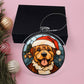 Dog Stained Glass Christmas Design 011 - Acrylic Ornament