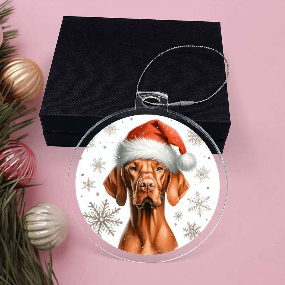 Christmas Dog - Vizsla - Acrylic Ornament