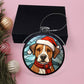 Dog Stained Glass Christmas Design 012 - Acrylic Ornament
