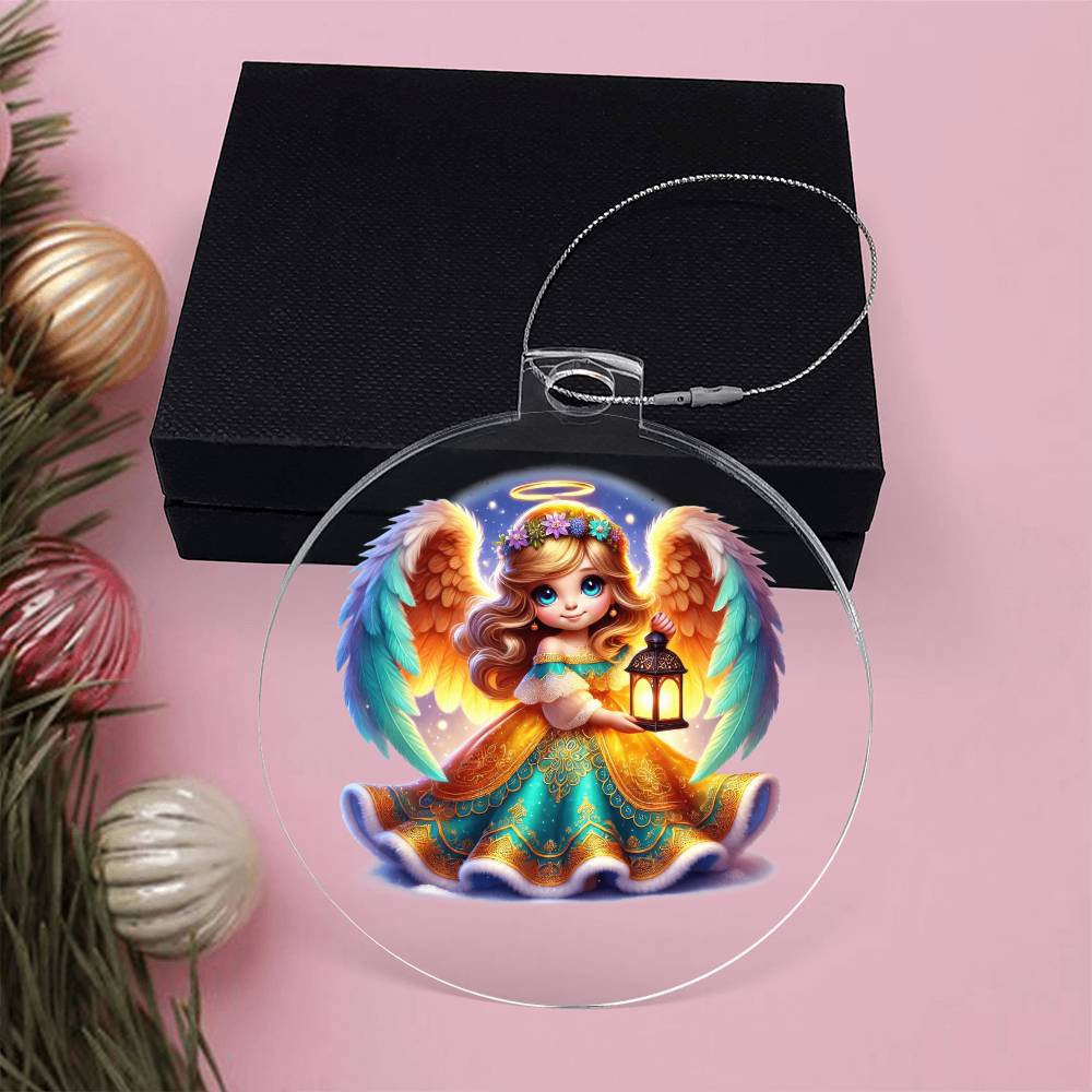 Cute Christmas Angel 010 - Acrylic Ornament